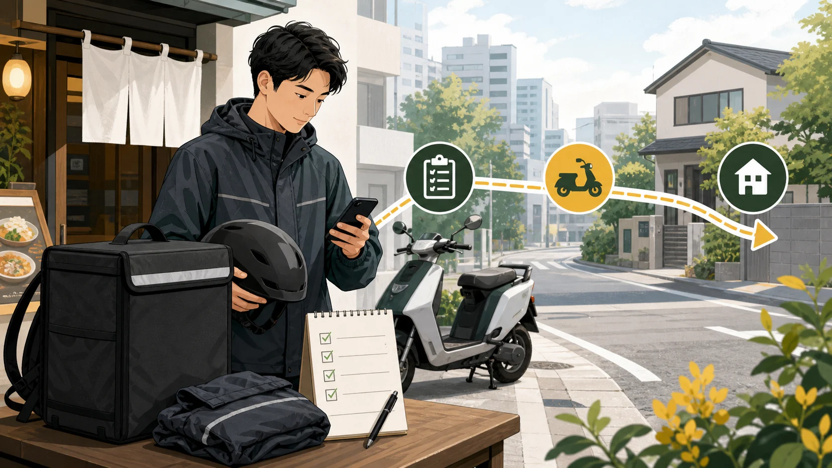 フードデリバリー初心者にまず読んでほしい記事集|始め方・装備・トラブル対策
