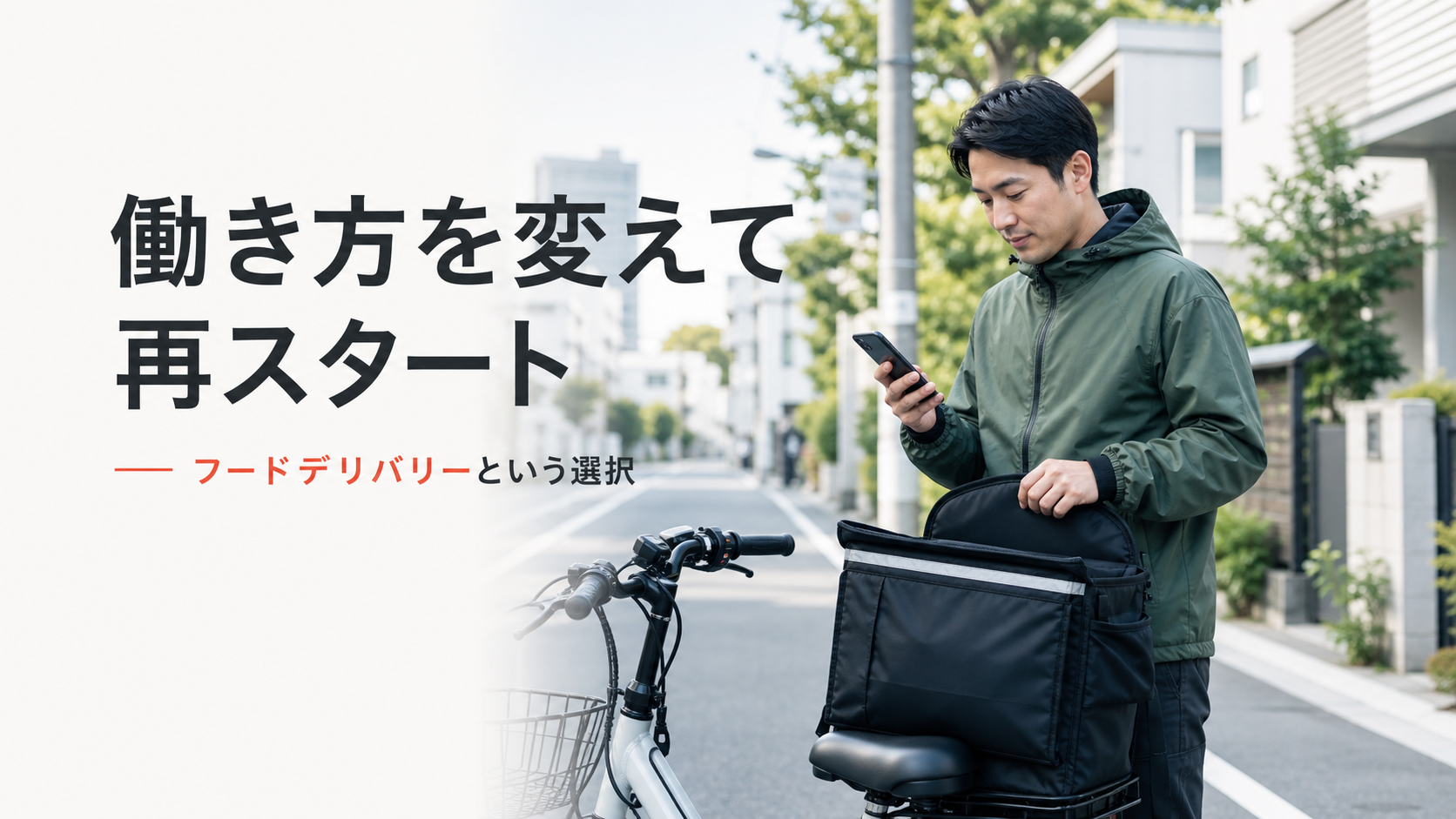 仕事が続かない・副収入が必要な人へ|フードデリバリーで生活を変える方法