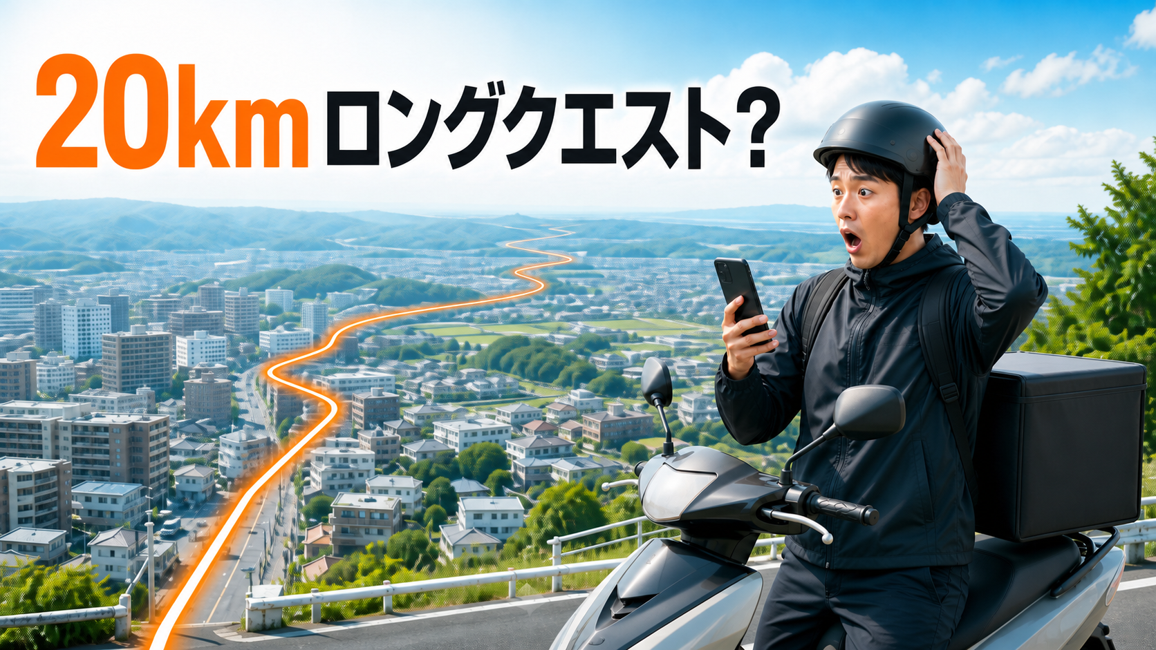 【速報】Uber Eatsに20kmロングクエスト?Xで表示報告、受ける前に見るべき点