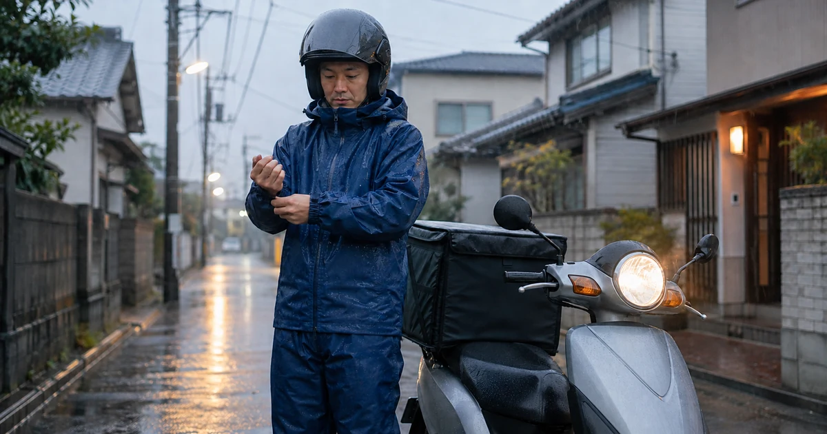 【9月3日】ミズノの高耐水圧レインスーツが32%OFF|雨の配達向けに検証